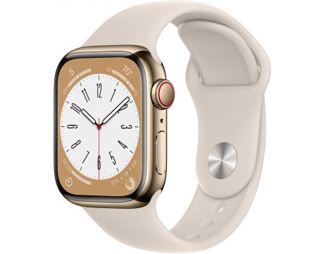 Apple Watch Series 8 GPS, Cellular, 41мм, Gold/Starlight на супер цени
