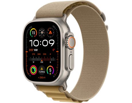 Apple Watch Ultra 2 GPS, Cellular, 49 мм, L, Natural Titanium, Tan Alpine на супер цени