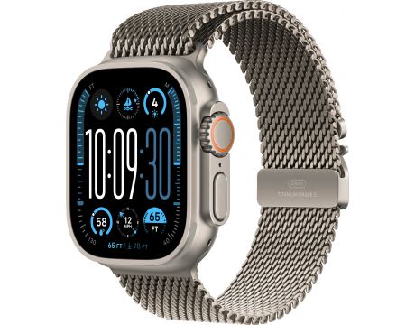 Apple Watch Ultra 2 GPS, Cellular, 49 мм, L, Natural Titanium, Milanese на супер цени