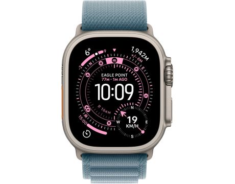 Apple Watch Ultra 3, Cellular, 49 мм, S, Natural Titanium, Light Blue на супер цени