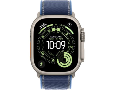 Apple Watch Ultra 3, Cellular, 49 мм, M/L, Natural Titanium, Blue/Bright Blue на супер цени