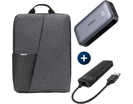 раница за лаптоп ASUS AP4600 16", USB хъб ORICO FL02 и PowerBank Ugreen PB502 Mini на супер цени