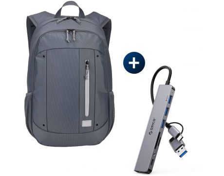 раница за лаптоп CASE LOGIC Jaunt WMBP-215 16'' и докинг станция ORICO 8-Port на супер цени