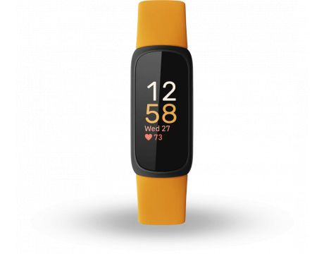 Fitbit Inspire 3, 39 мм, черен/оранжев на супер цени