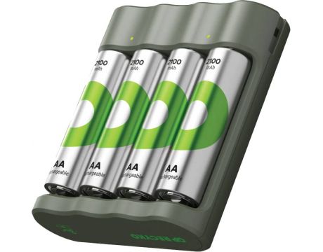 GP ReCyko B411 и 4 батерии AA 2100mAh на супер цени