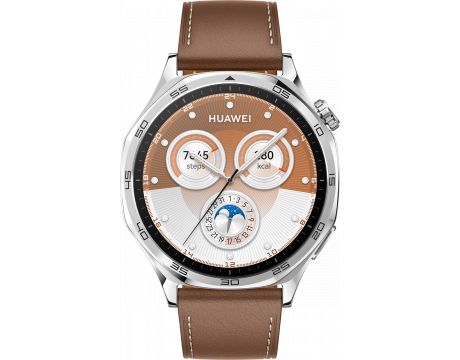 HUAWEI Watch GT 5, 46 мм, кафяв и безжични слушалки HUAWEI FreeBuds 5i на супер цени