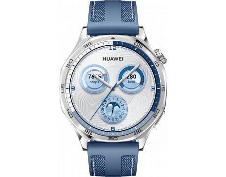 HUAWEI Watch GT 5, 46 мм, син и безжични слушалки HUAWEI FreeBuds 5i на супер цени