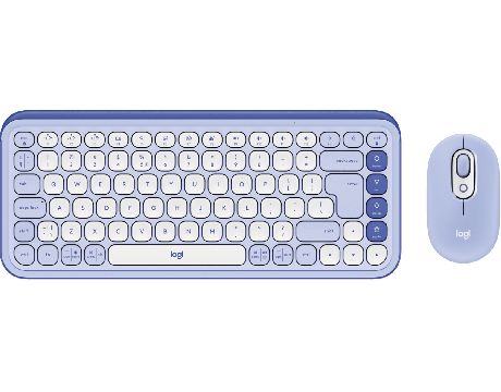 Logitech Pop Icon Combo, бял/син на супер цени