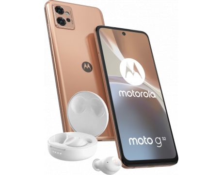 Motorola Moto G32, 8GB, 256GB, Rose Gold и Motorola VerveBuds 250 на супер цени