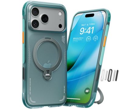 TORRAS Ostand Q3 Air Spin за Apple iPhone 17 Pro Max, тъмнозелен на супер цени