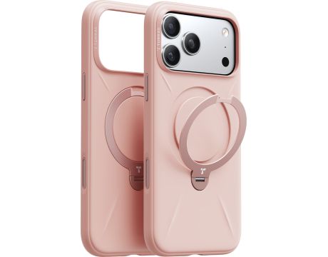 TORRAS Ostand QPRO Silicone за Apple iPhone 17 Pro Max, розов на супер цени