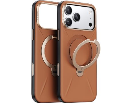 TORRAS Ostand QPRO VegSkin за Apple iPhone 17 Pro, кафяв на супер цени