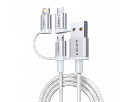 Ugreen US186 USB към USB Type-C/micro USB/Lightning на супер цени