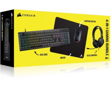 Corsair 4 in 1 Gaming Bundle - 2025 Edition, черен на супер цени