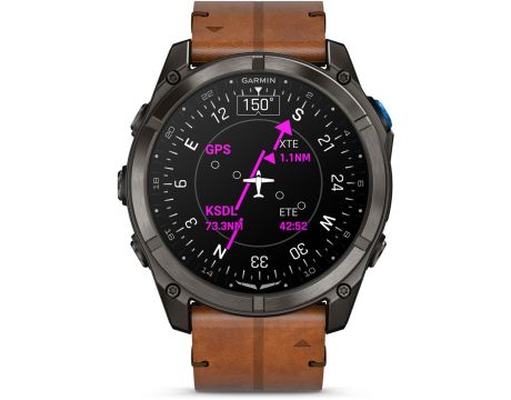 Garmin D2 Mach 2 Pro, 51 мм, черен/кафяв на супер цени