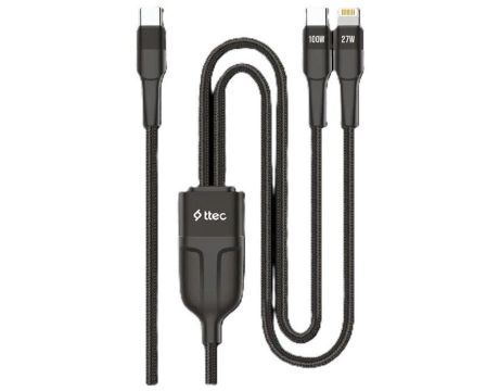 ttec AlumiCable USB Type-C към USB Type-C и Lightning на супер цени