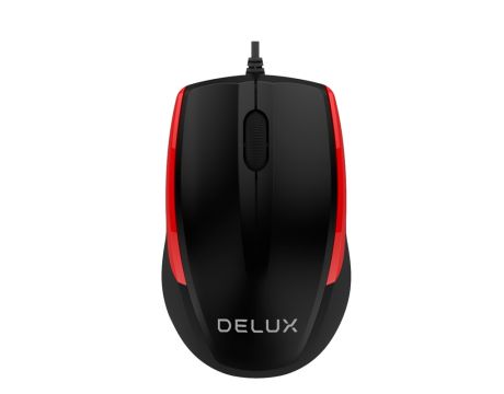 Delux M321BU, черен/червен на супер цени