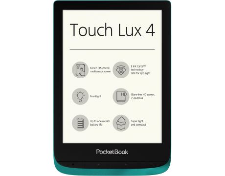 PocketBook Touch Lux 4 PB627, син/зелен на супер цени