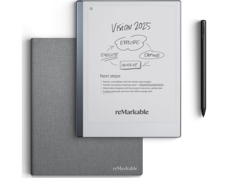 eлектронен четец reMarkable 2 10.8", 8GB, сив със стилус и калъф reMarkable на супер цени
