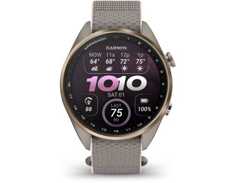 Garmin Approach S72, 43 мм, златист/сив на супер цени
