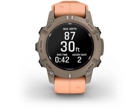 Garmin Descent G2, 45 мм, светлокафяв/светлооранжев на супер цени
