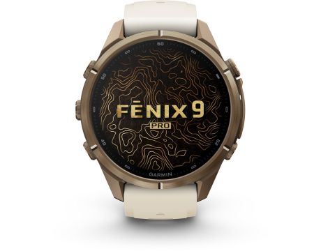 Garmin Fenix 9 Pro, 43 мм, златист/кремав на супер цени