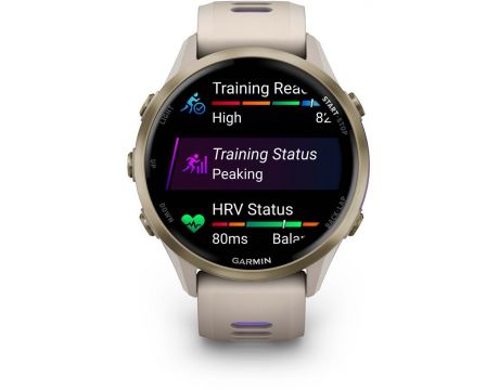 Garmin Forerunner 970, 47 мм, бежов/лилав на супер цени