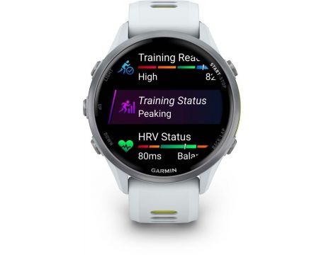 Garmin Forerunner 970, 47 мм, бял/жълт на супер цени