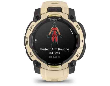 Garmin Instinct 3 AMOLED Limited Edition, 45 мм, кремав/черен на супер цени