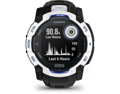 Garmin Instinct 3 Solar Limited Edition, 50 мм, черен/бял на супер цени