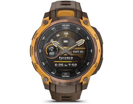 Garmin Instinct Crossover AMOLED, 46 мм, бронз/жълт на супер цени