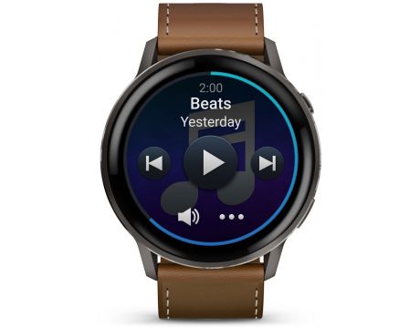 Garmin Venu 4, 45 мм, черен/кафяв на супер цени