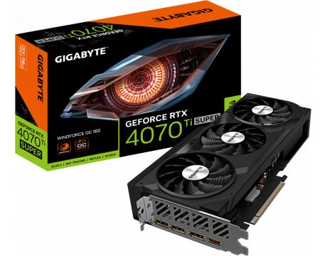 GIGABYTE GeForce RTX 4070 Ti Super 16GB WINDFORCE OC DLSS 3 на супер цени