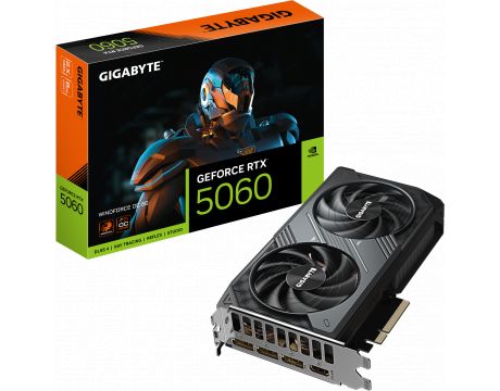 GIGABYTE GeForce RTX 5060 8GB WINDFORCE OC DLSS 4 на супер цени