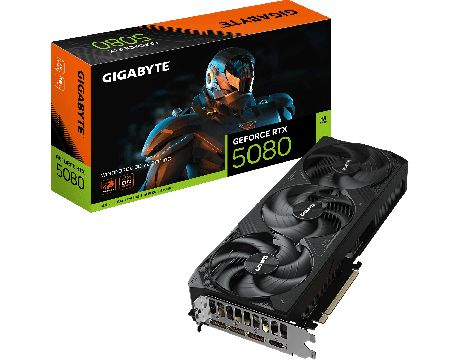 GIGABYTE GeForce RTX 5080 16GB WINDFORCE OC V2 SFF DLSS 4 на супер цени