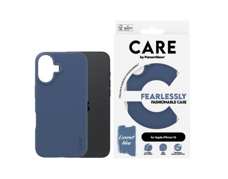 PanzerGlass Care Fashionable за Apple iPhone 16, син на супер цени