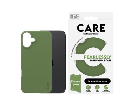 PanzerGlass Care Fashionable за Apple iPhone 16 Plus, зелен на супер цени