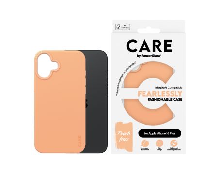 PanzerGlass Care Fashionable MagSafe Compatable за Apple iPhone 16 Plus, оранжев на супер цени
