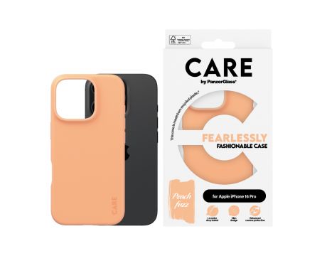 PanzerGlass Care Fashionable за Apple iPhone 16 Pro, оранжев на супер цени