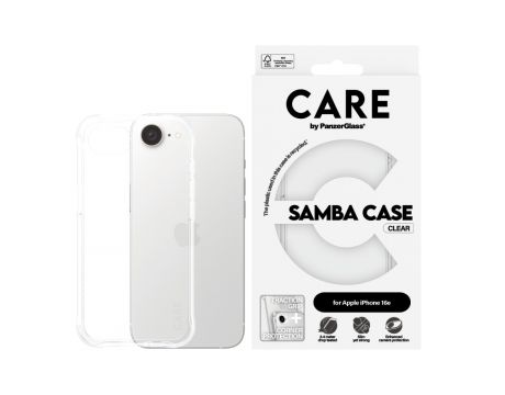 PanzerGlass CARE Samba MagSafe за Apple iPhone 16e/17e, прозрачен на супер цени
