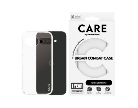 PanzerGlass Care Urban Combat за Google Pixel 9a, прозрачен на супер цени