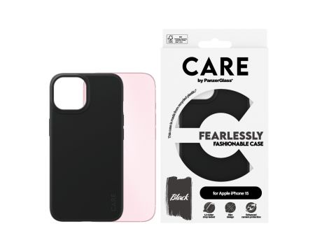 PanzerGlass Care за Apple iPhone 15, черен на супер цени