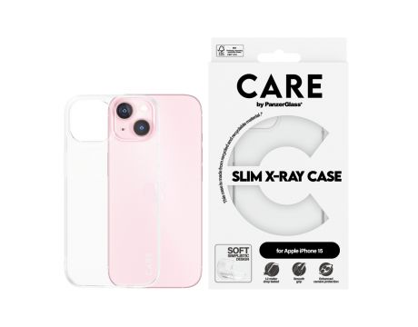 PanzerGlass Care за Apple iPhone 15, прозрачен на супер цени