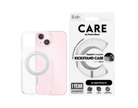 PanzerGlass Care за Apple iPhone 15, прозрачен на супер цени