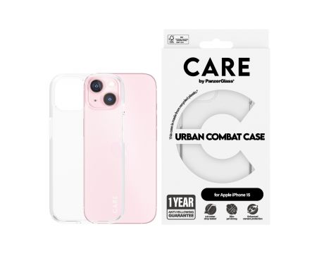 PanzerGlass Care за Apple iPhone 15, прозрачен на супер цени