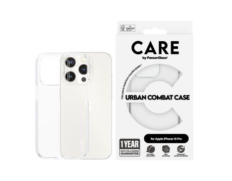 PanzerGlass Care за Apple iPhone 15 Pro, прозрачен на супер цени