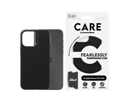 PanzerGlass Care за Apple iPhone 15 Pro Max, черен на супер цени