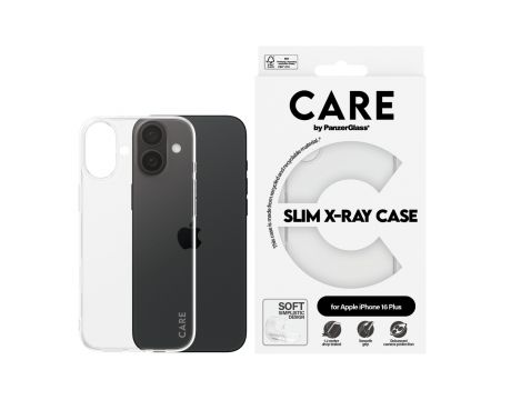 PanzerGlass Care Slim X-Ray за Apple iPhone 16 Plus, прозрачен на супер цени