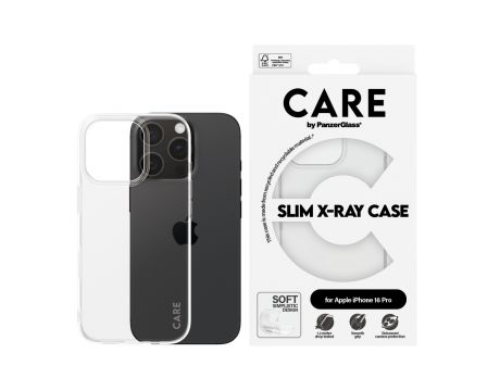 PanzerGlass Care Slim X-Ray за Apple iPhone 16 Pro, прозрачен на супер цени