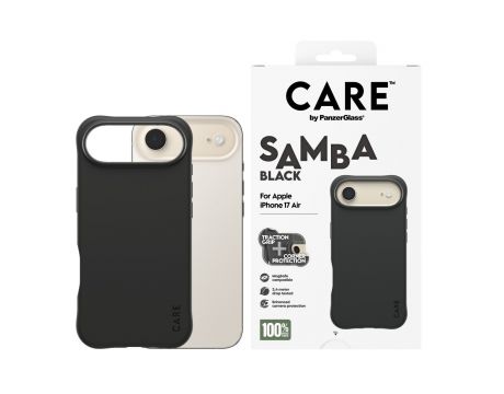 PanzerGlass Care Samba за Apple iPhone Air, черен на супер цени